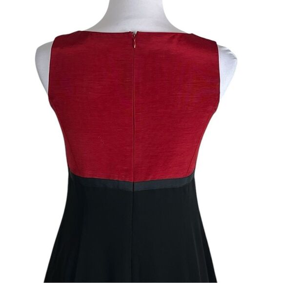 Talbots Taffeta Red And Black Color Block Dress, Size 2P, NWT - Picture 5 of 13